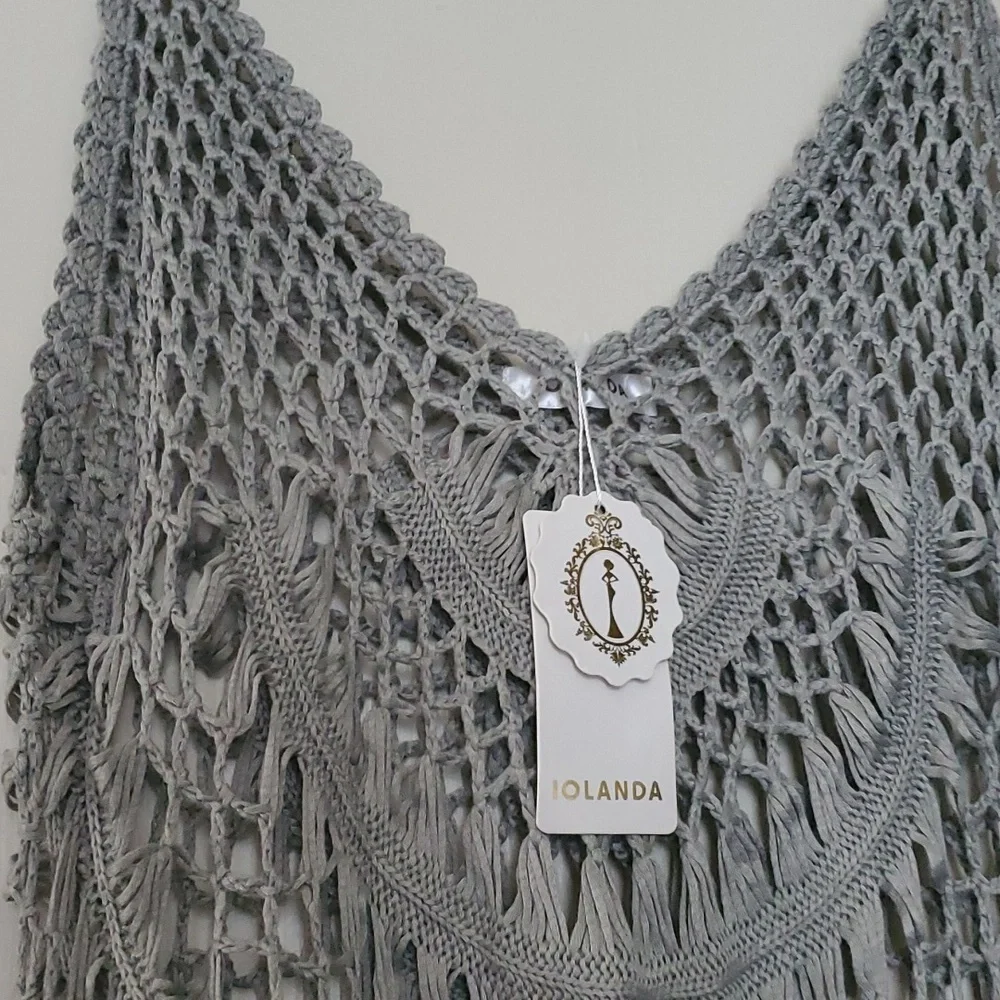 NWT Beach grey knit coverup - Picture 5 of 6